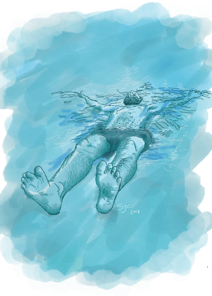 Sinking Steve - Digital watercolour